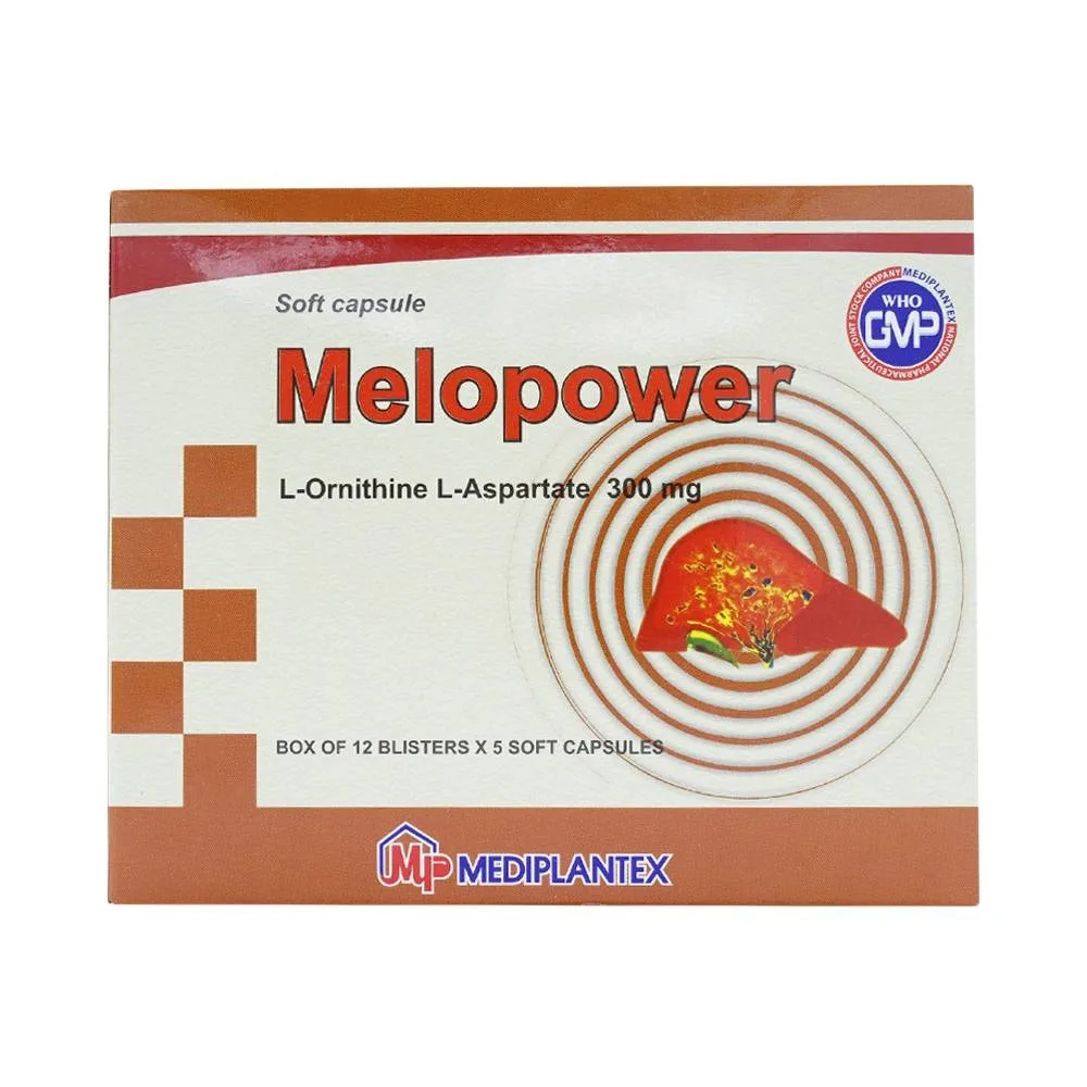 Hình ảnh Viên nang mềm Melopower 300mg Mediplantex điều trị bệnh gan (12 vỉ x 5 viên)