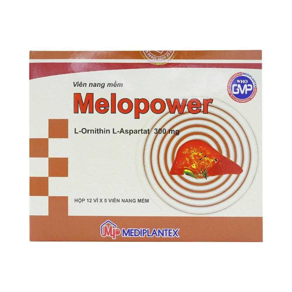 Hình ảnh Viên nang mềm Melopower 300mg Mediplantex điều trị bệnh gan (12 vỉ x 5 viên)