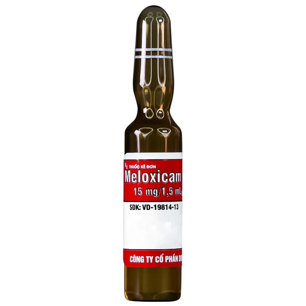 Hình ảnh Dung dịch tiêm Meloxicam 15mg/1.5ml Danapha điều trị đau viêm xương khớp (10 ống)