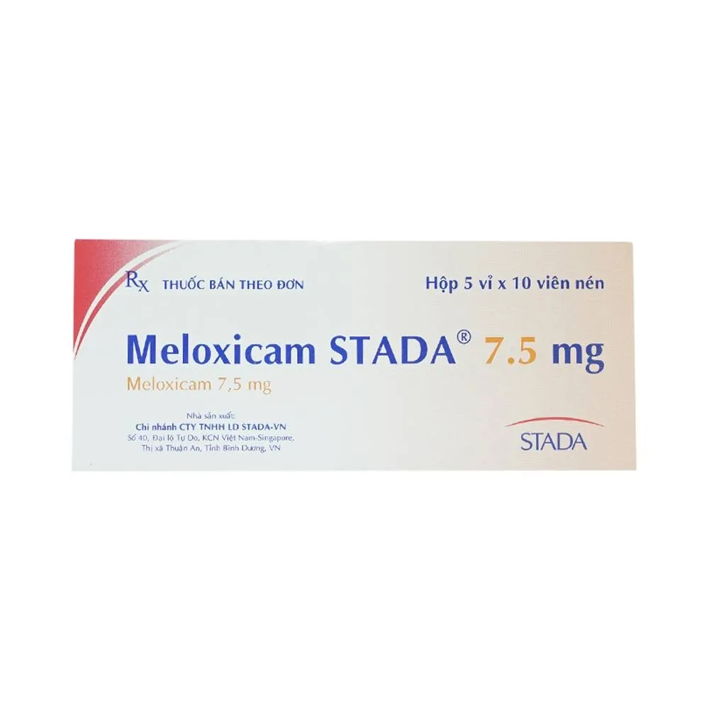 Hình ảnh Thuốc Meloxicam Stada 7.5mg giảm đau nhóm NSAIDs (5 vỉ x 10 viên)
