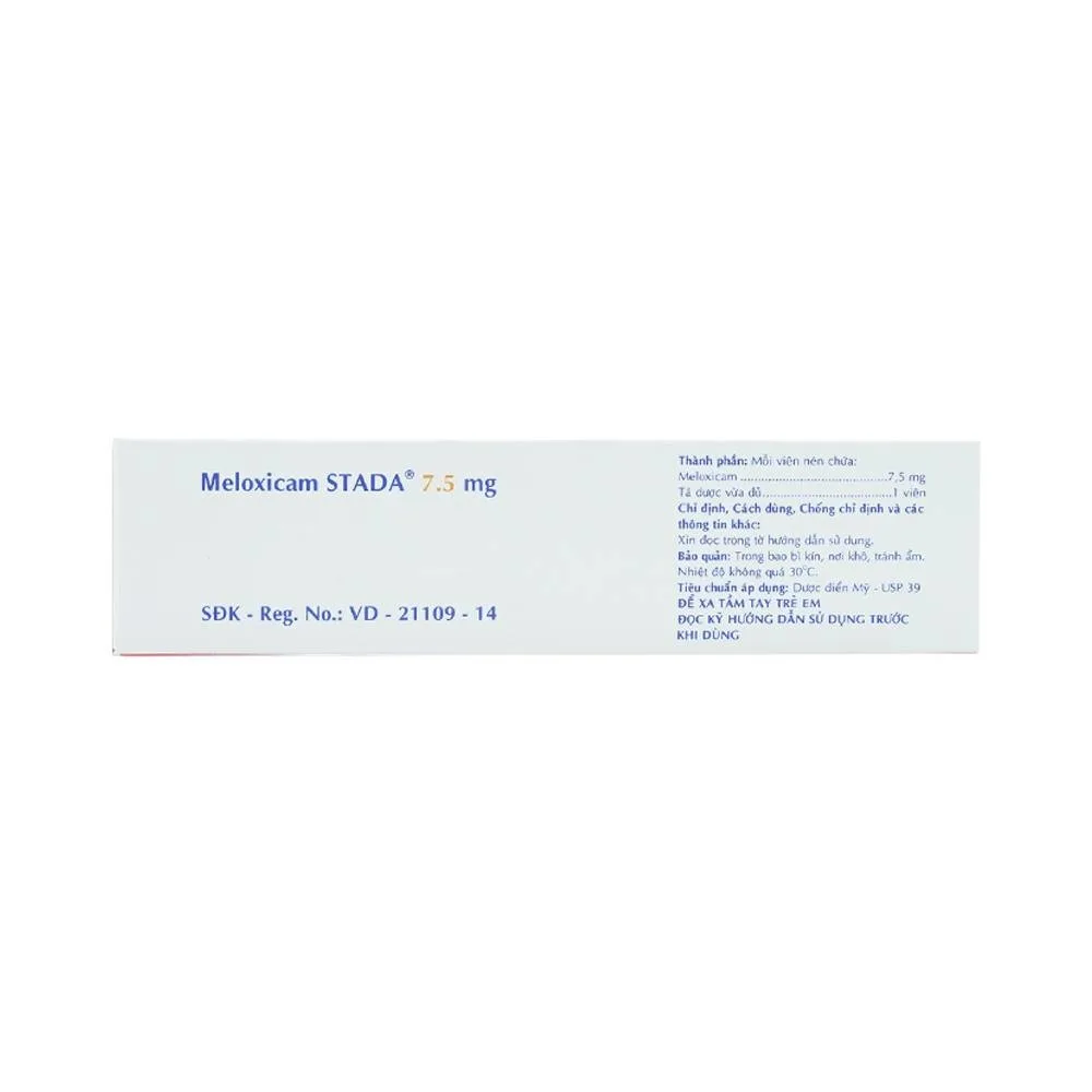 Hình ảnh Thuốc Meloxicam Stada 7.5mg giảm đau nhóm NSAIDs (5 vỉ x 10 viên)