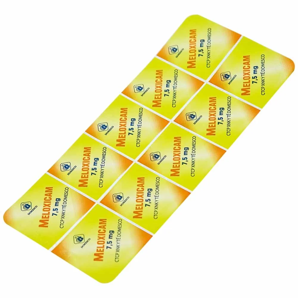 Hình ảnh Thuốc Meloxicam 7.5mg điều trị viêm xương khớp, viêm cột sống (2 vỉ x 10 viên)