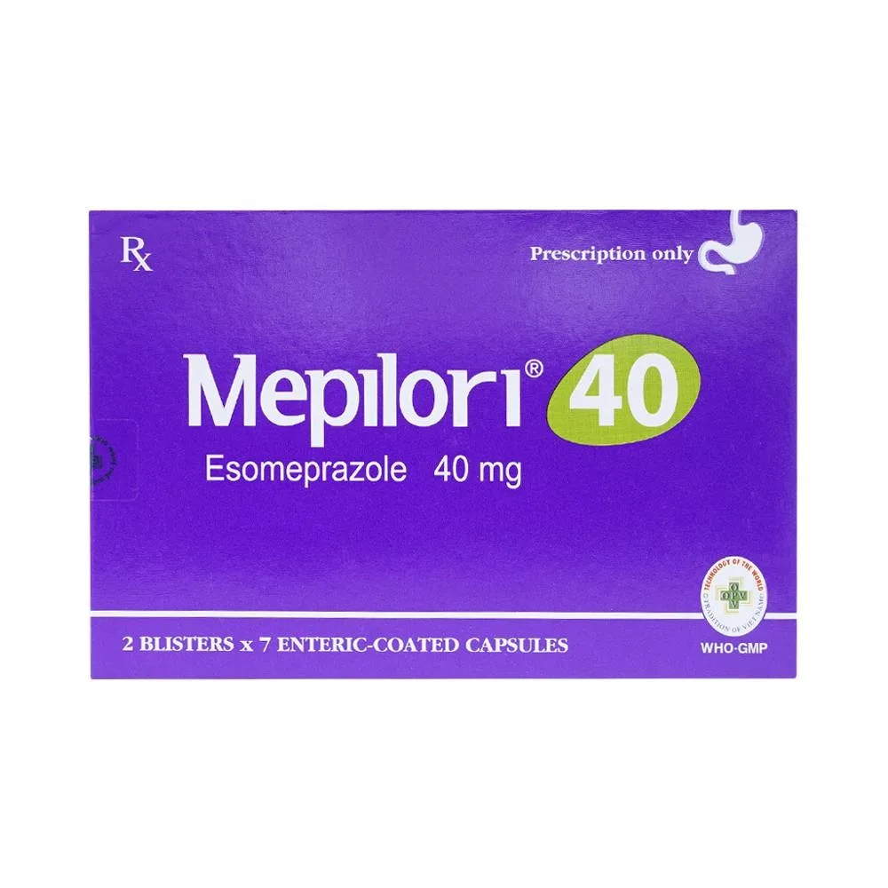 Hình ảnh Viên nang cứng Mepilori 40 OPC điều trị bệnh trào ngược dạ dày, loét dạ dày tá tràng (2 vỉ x 7 viên)
