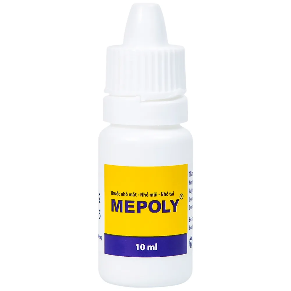 Hình ảnh Thuốc Mepoly Merap dùng cho viêm kết mạc, mi mắt, viêm mũi, viêm tai (10ml)