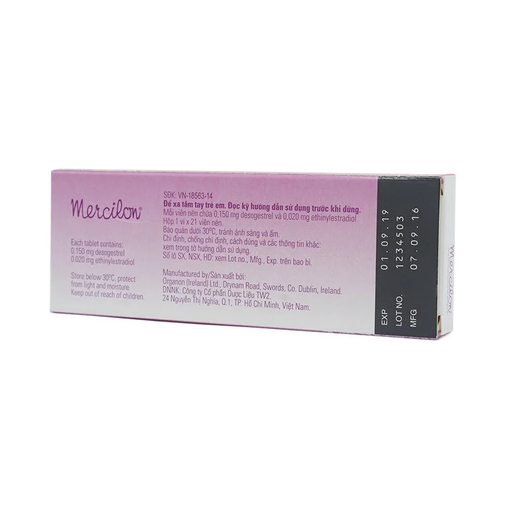Hình ảnh Thuốc Mercilon Bayer hỗ trợ tránh thai (1 vỉ x 21 viên)