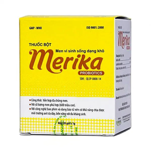 Hình ảnh Men vi sinh sống dạng khô Merika Probiotics Davac dùng cho viêm ruột, tiêu chảy, táo bón (20 gói)