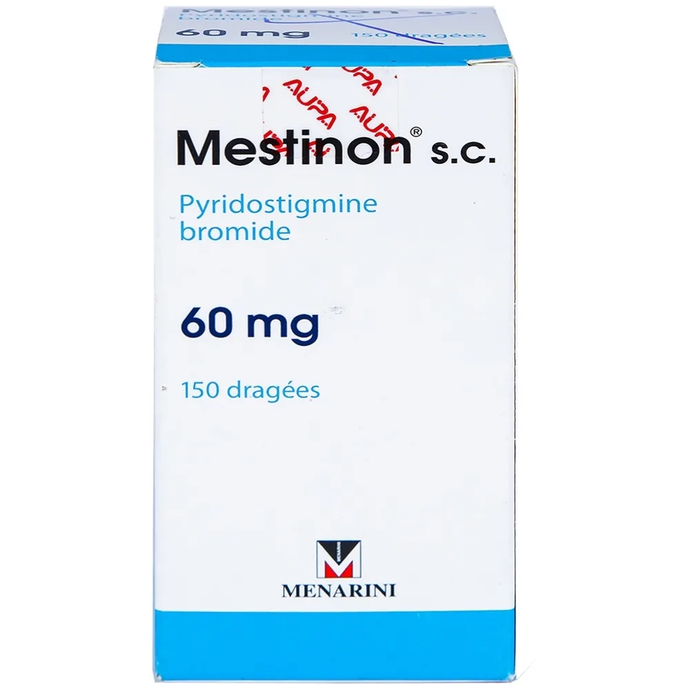 Hình ảnh Viên nén Mestinon S.C. 60mg Menarini điều trị nhược cơ,  tắc ruột do liệt ruột và bí tiểu sau phẫu thuật (150 viên)