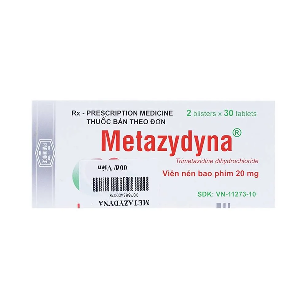Hình ảnh Thuốc Metazydyna 20mg Polpharma điều trị đau thắt ngực (2 vỉ x 30 viên)