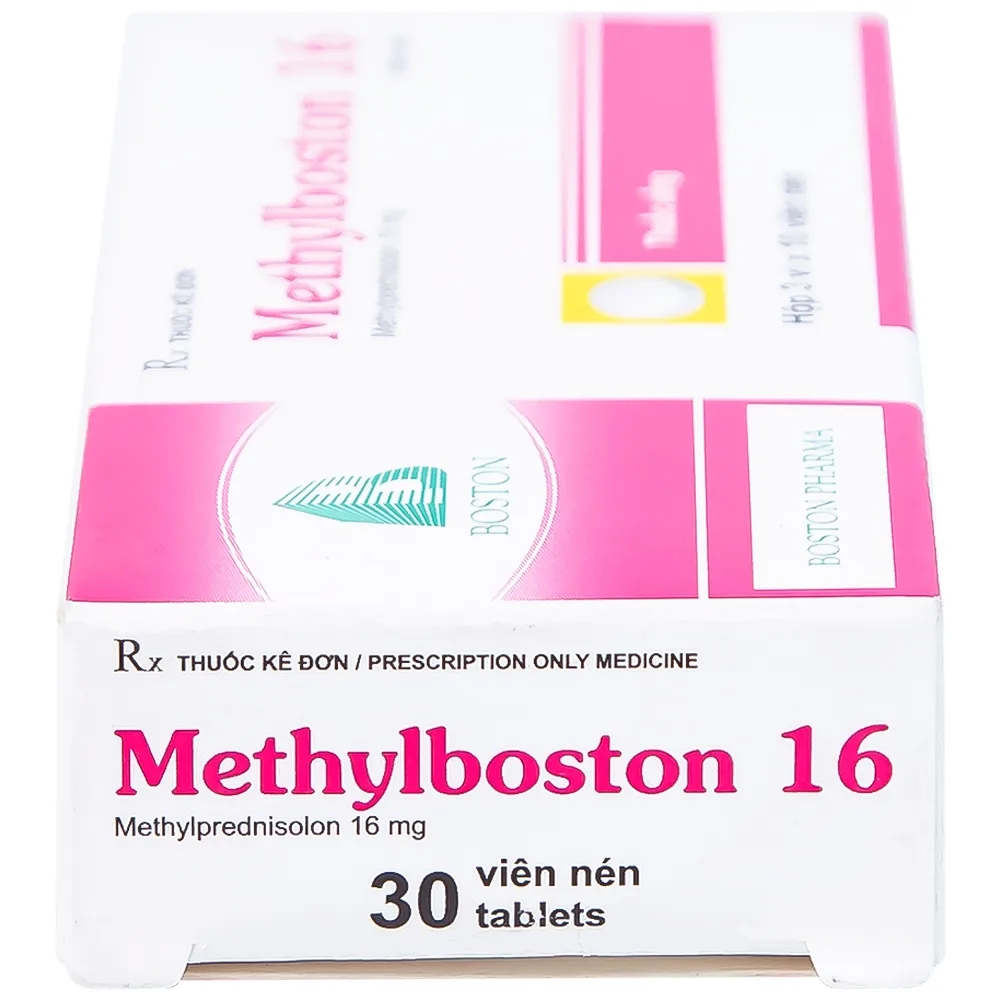 Hình ảnh Thuốc Methylboston 16 Boston kháng viêm, điều trị suy tuyến thượng thận, viêm khớp, lupus ban đỏ (3 vỉ x 10 viên)