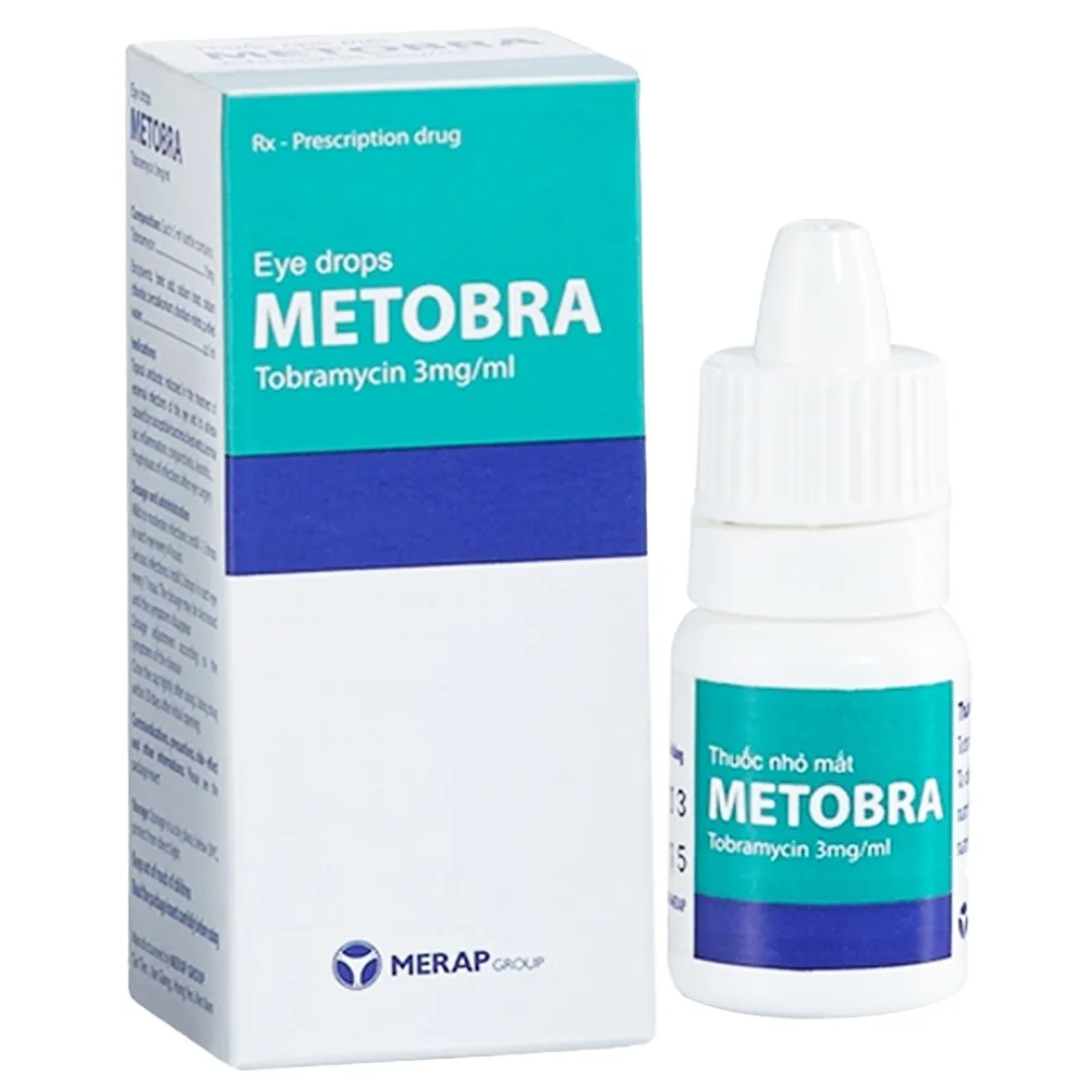 Hình ảnh Thuốc nhỏ mắt Metobra 3mg/ml Merap điều trị nhiễm trùng nhãn khoa (5ml)