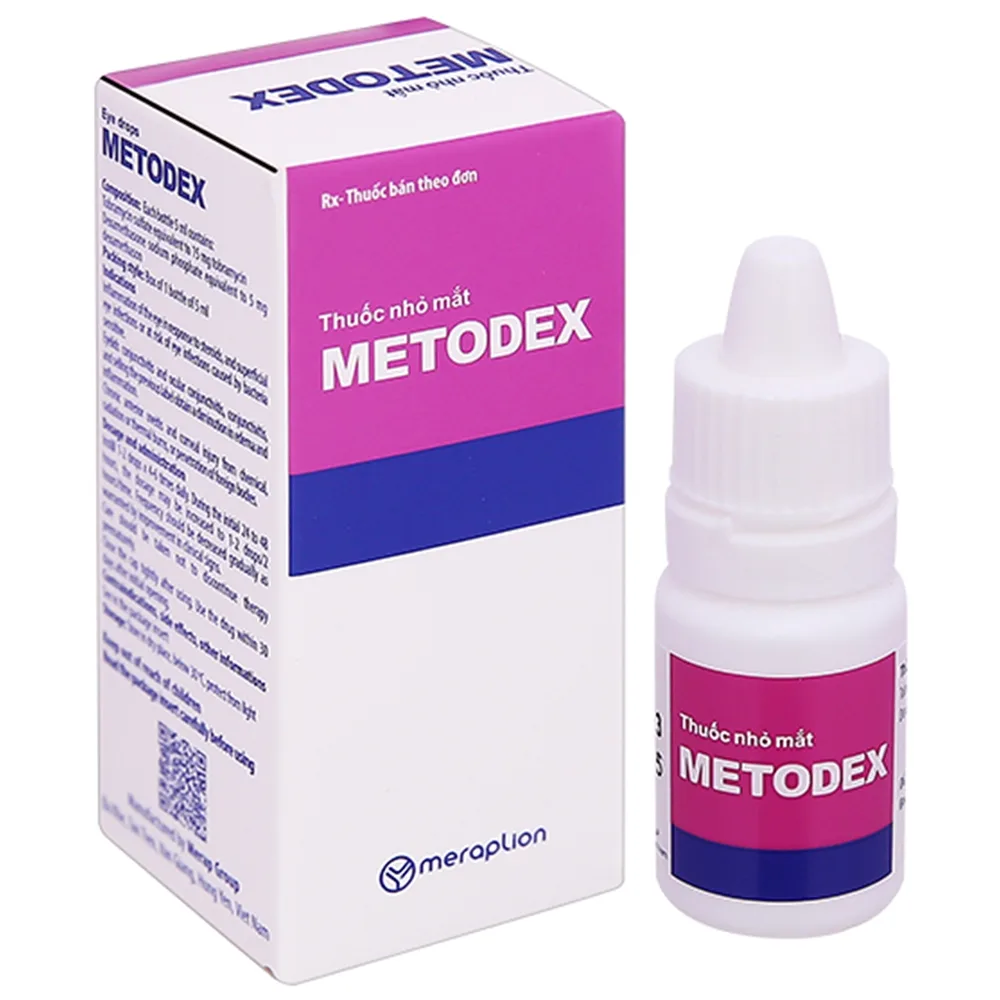 Hình ảnh Thuốc nhỏ mắt Metodex Merap điều trị viêm, nhiễm khuẩn ở mắt (5ml)