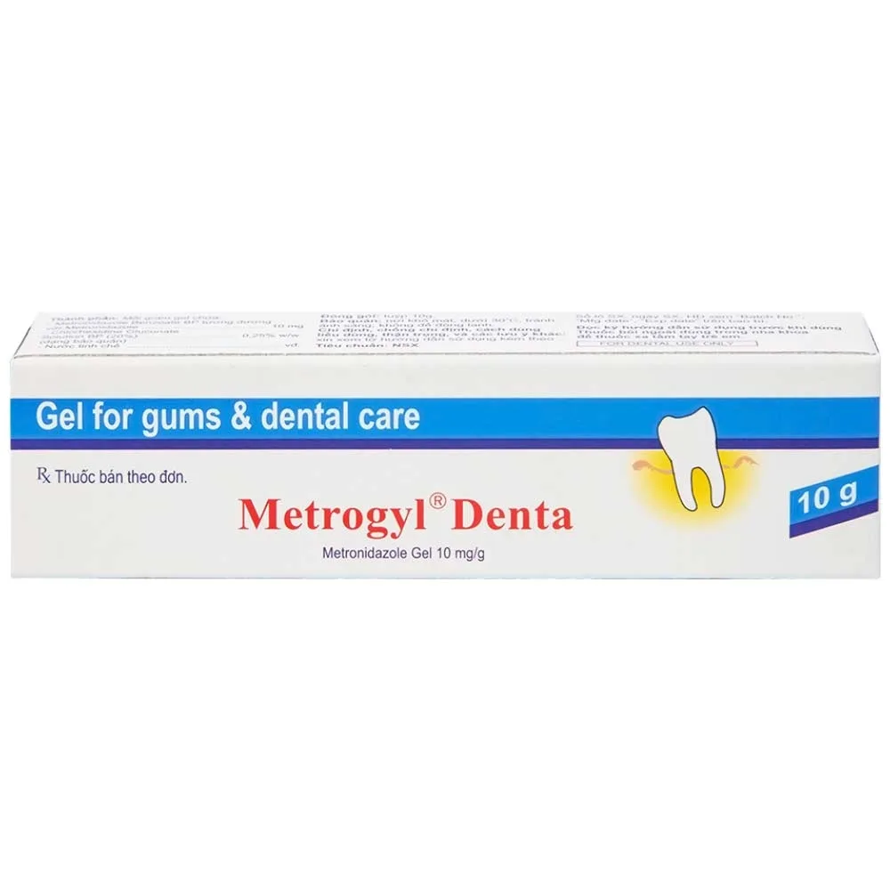 Hình ảnh Gel bôi nha khoa Metrogyl Denta Unique Pharma điều trị các bệnh nha chu mãn tính (10g)