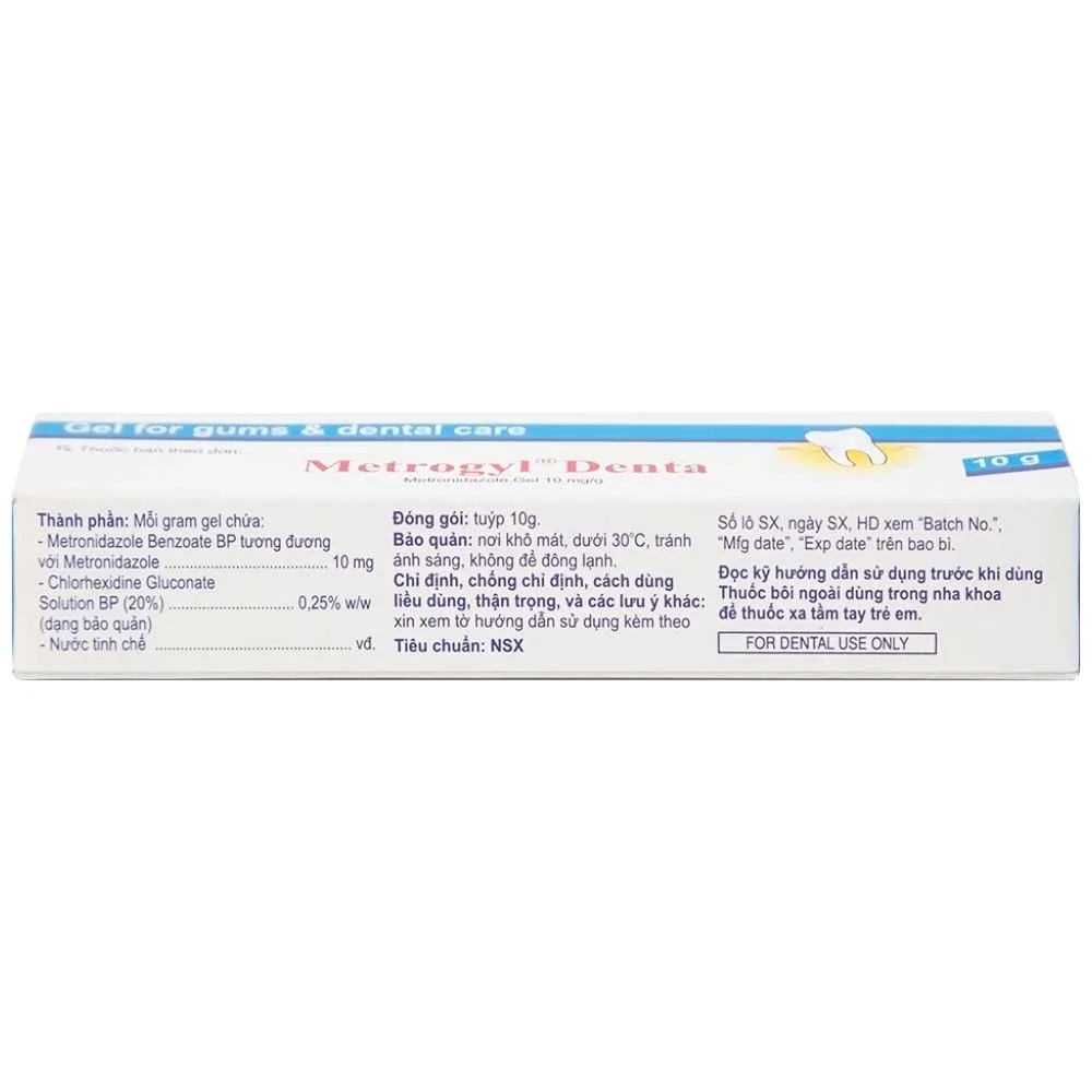 Hình ảnh Gel bôi nha khoa Metrogyl Denta Unique Pharma điều trị các bệnh nha chu mãn tính (10g)