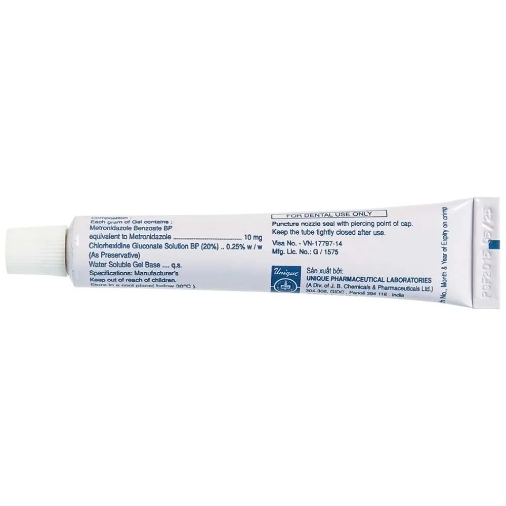 Hình ảnh Gel bôi nha khoa Metrogyl Denta Unique Pharma điều trị các bệnh nha chu mãn tính (10g)