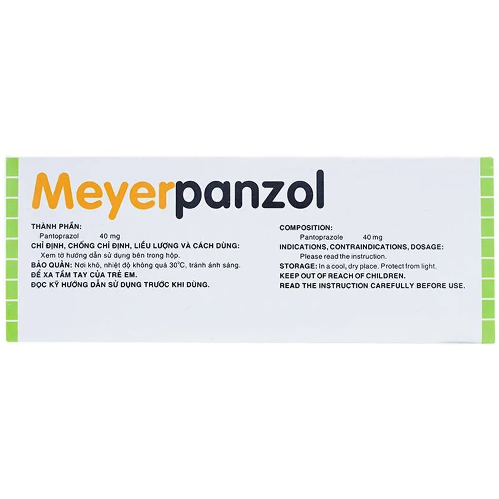 Hình ảnh Viên nén Meyerpanzol 40mg Meyer - BPC điều trị viêm thực quản trào ngược (3 vỉ x 10 viên)