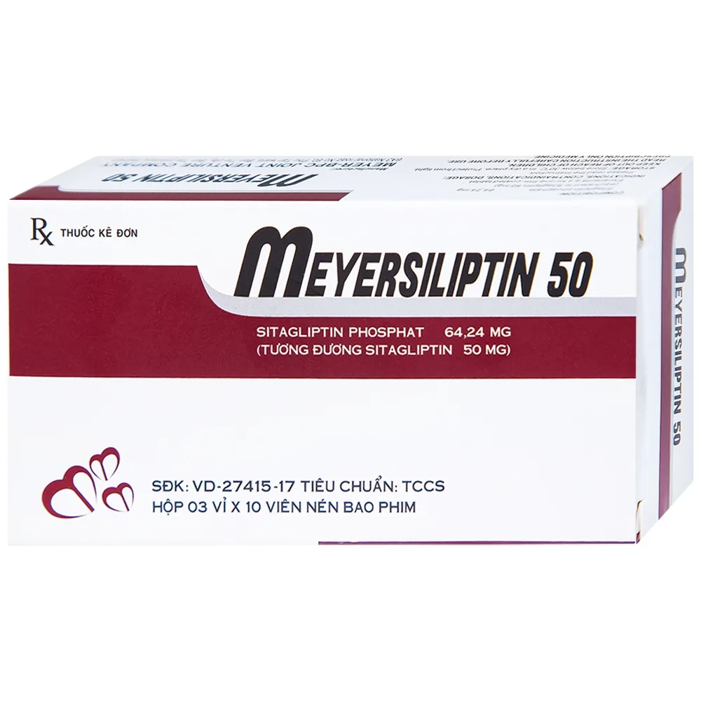 Hình ảnh Viên nén Meyersiliptin 50 Meyer - BPC hỗ trợ chế độ ăn kiêng, kiểm soát đường huyết (3 vỉ x 10 viên)