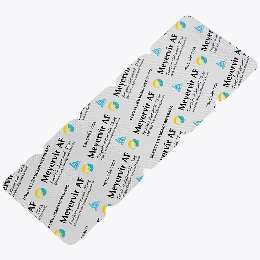 Hình ảnh Thuốc Meyervir AF 25mg Meyer-BPC điều trị viêm gan siêu vi B mạn tính (3 vỉ x 10 viên)