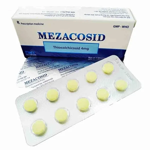 Hình ảnh Thuốc Mezacosid 4mg Hataphar điều trị thoái hóa đốt sống, vẹo cổ, đau lưng (3 vỉ x 10 viên)