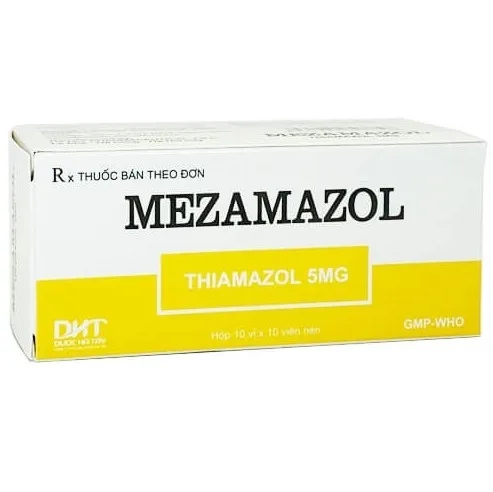 Hình ảnh Viên nén Mezamazol 5mg Hataphar điều trị triệu chứng cường giáp (10 vỉ x 10 viên)