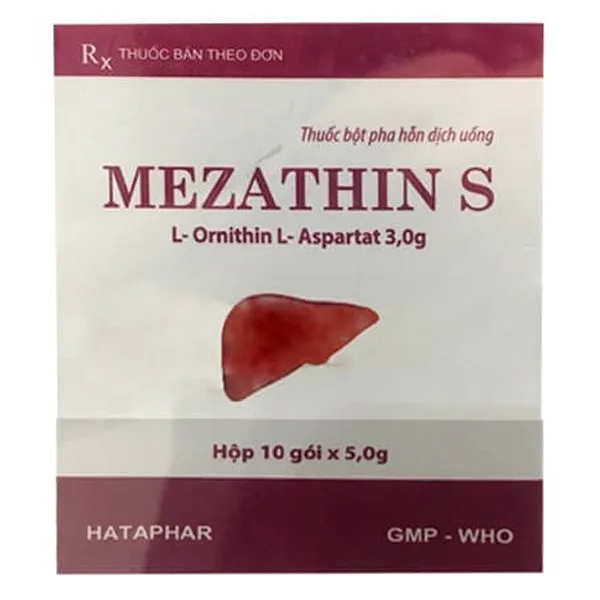 Hình ảnh Thuốc bột uống Mezathin S 3g Hataphar giải độc, rối loạn chức năng gan (10 gói x 5g) 