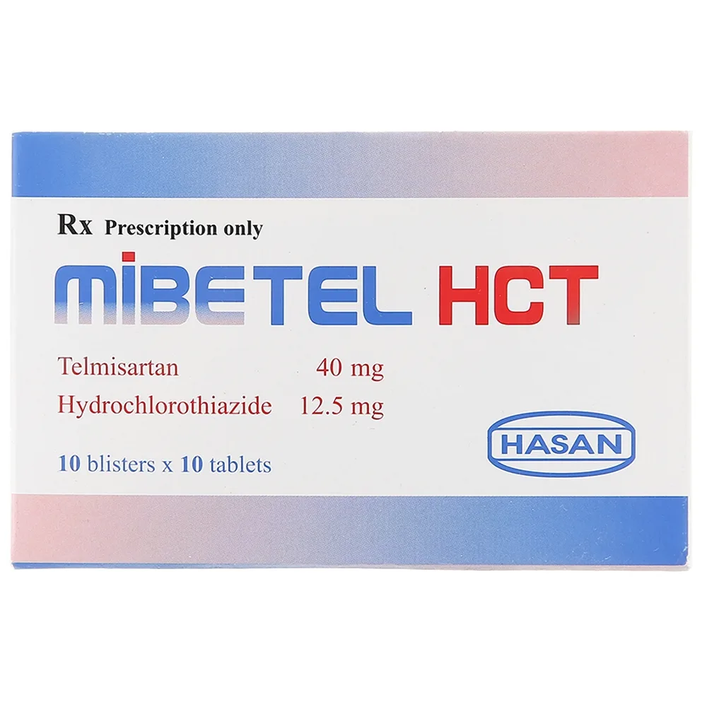 Hình ảnh Thuốc Mibetel HCT Hasan điều trị tăng huyết áp vô căn (10 vỉ x 10 viên)