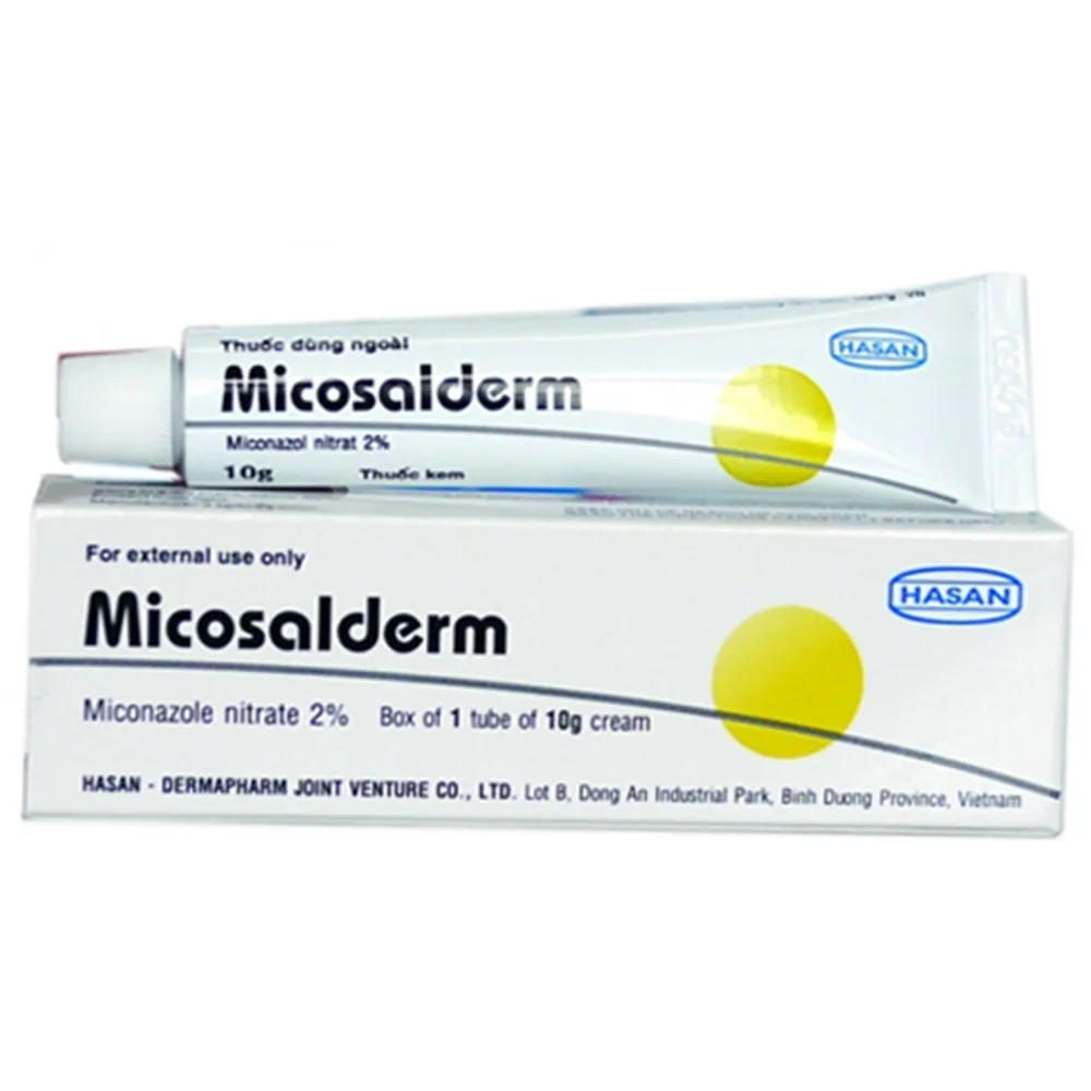 Hình ảnh Kem bôi da Micosalderm 2% Hasan điều trị các bệnh da liễu do nhiễm nấm (10g)