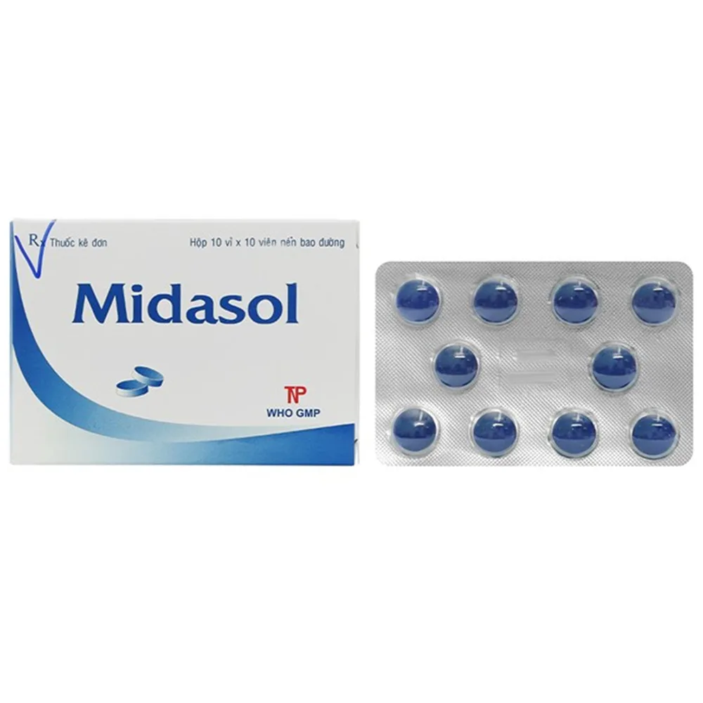 Hình ảnh Thuốc Midasol Thành Nam điều trị tình trạng viêm, đau do nhiễm trùng đường tiểu dưới tái phát (10 vỉ x 10 viên)
