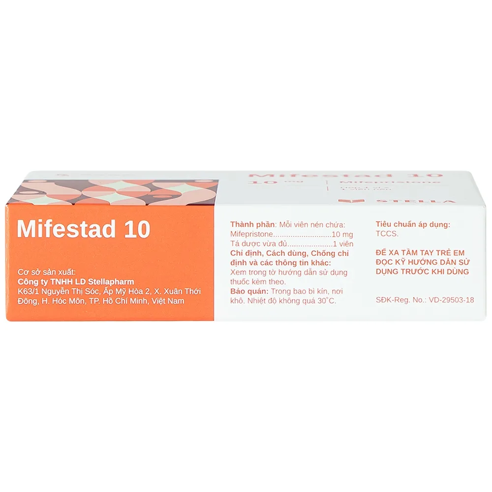 Hình ảnh Thuốc Mifestad 10 Stella điều trị tránh thai khẩn cấp trong 120 giờ sau khi giao hợp (1 viên)