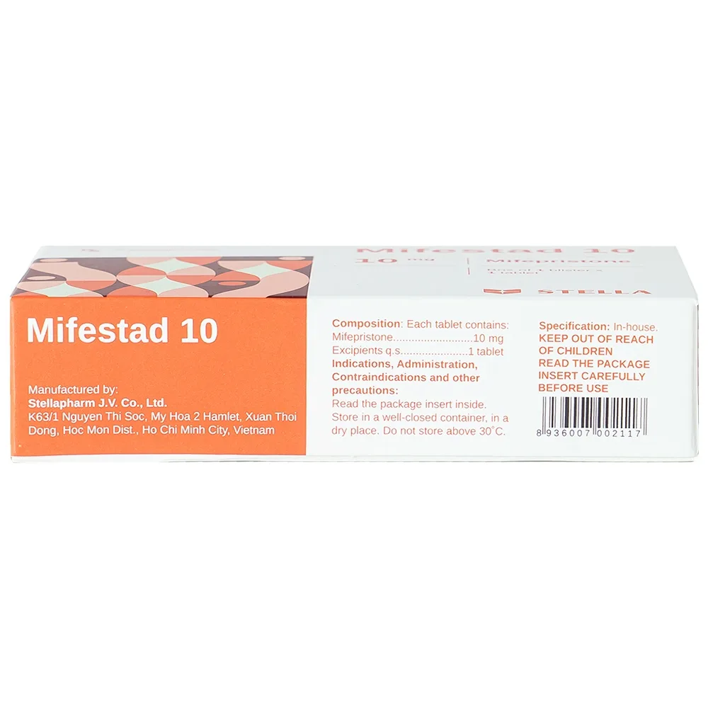 Hình ảnh Thuốc Mifestad 10 Stella điều trị tránh thai khẩn cấp trong 120 giờ sau khi giao hợp (1 viên)
