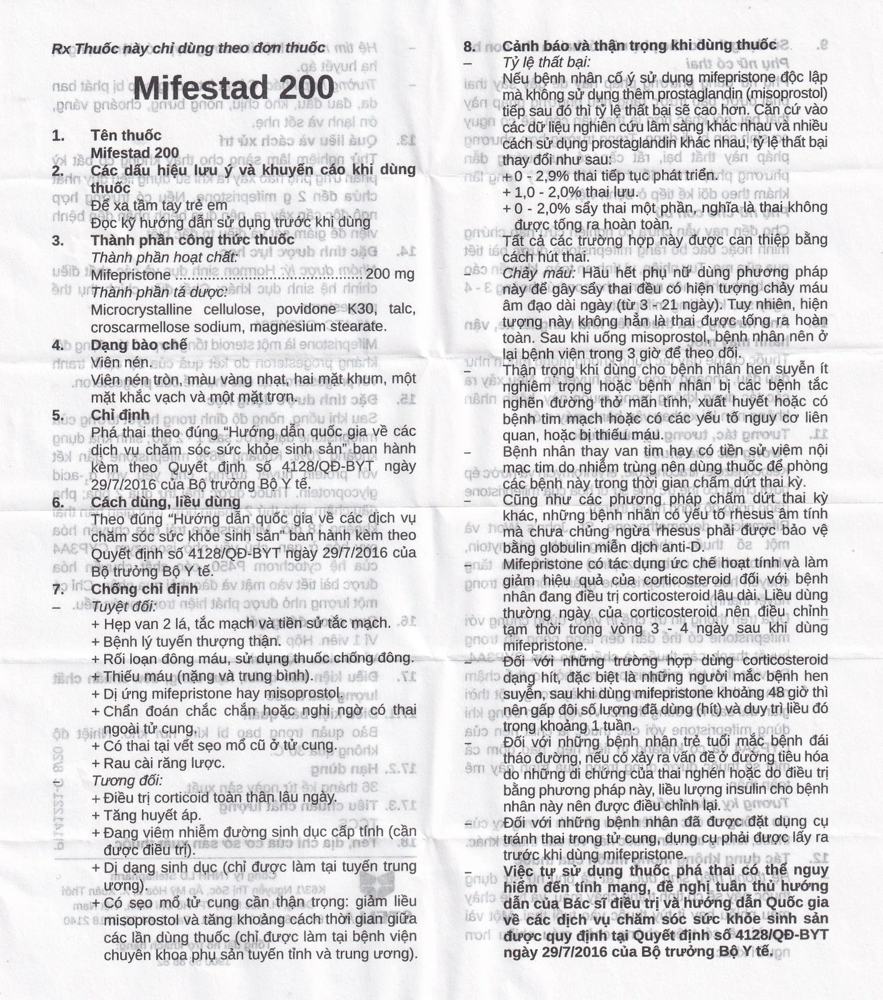 Hình ảnh Thuốc Mifestad 200mg Stella (1 viên)