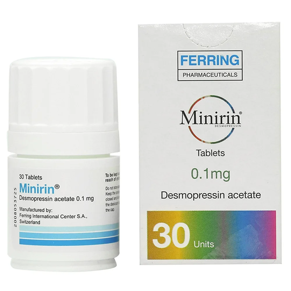 Hình ảnh Viên nén Minirin 0.1mg Ferring điều trị đái tháo nhạt trung ương, tiểu đêm (30 viên)