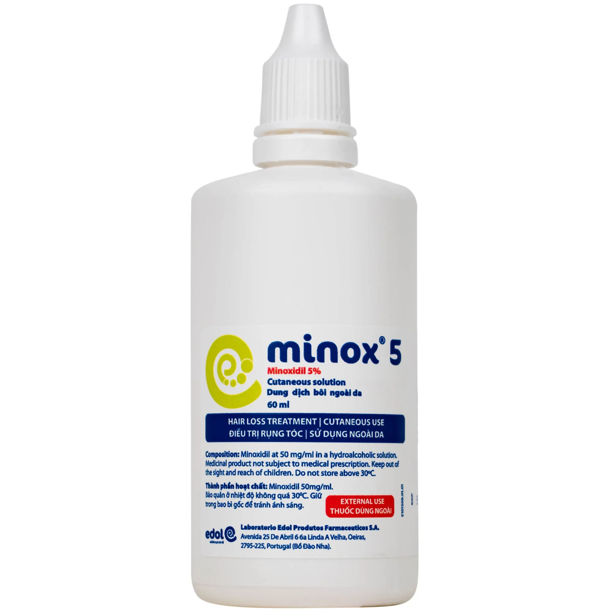 Hình ảnh Thuốc Minox 50mg EDOL điều trị tại chỗ hói đầu và rụng tóc androgenic ở cả nam và nữ 60ml