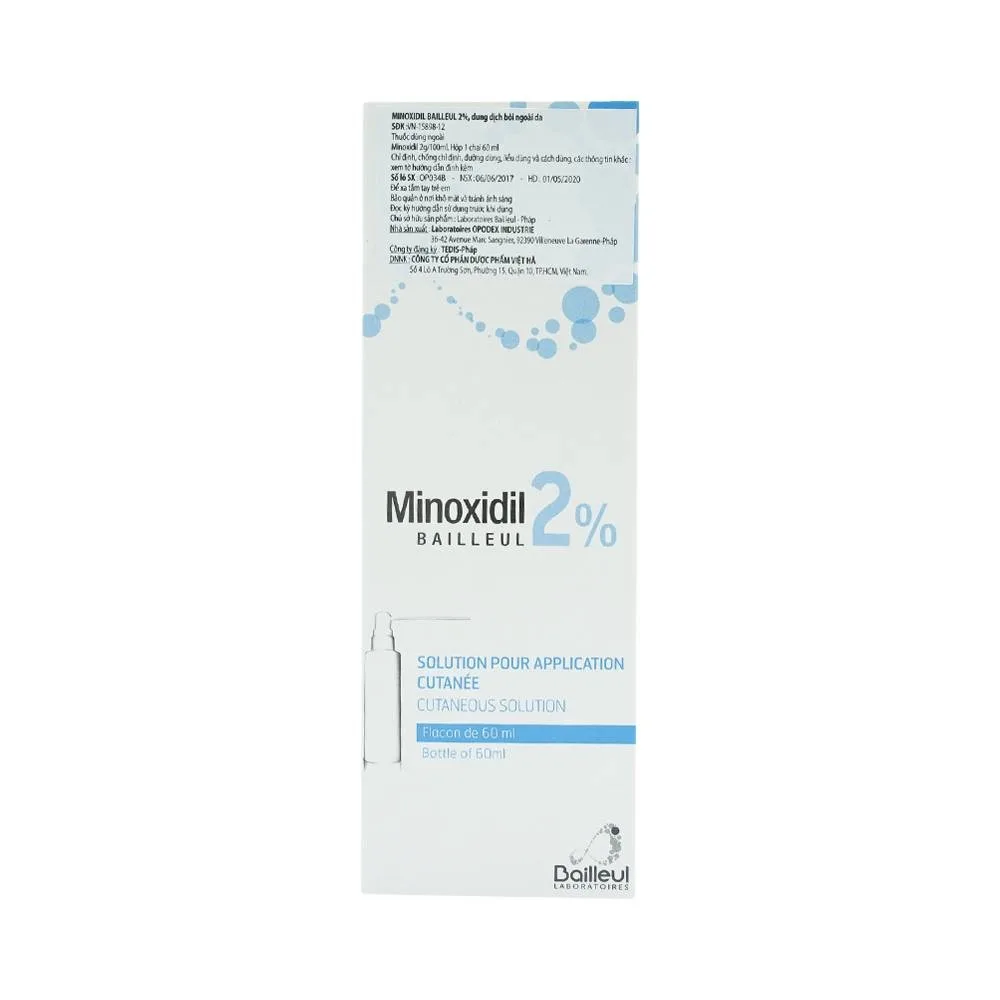 Hình ảnh Dung dịch dùng ngoài da Minoxidil 2% Bailleul điều trị chứng rụng tóc (60ml)