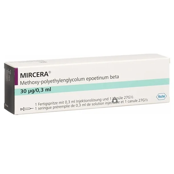Hình ảnh Thuốc Mircera 30mcg/ 0.3ml Roche điều trị thiếu máu do bệnh thận mãn tính (0.3ml)