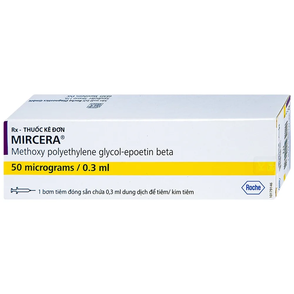 Hình ảnh Dung dịch tiêm Mireca 50mcg/0.3ml Roche điều trị bệnh thiếu máu (1 cây)