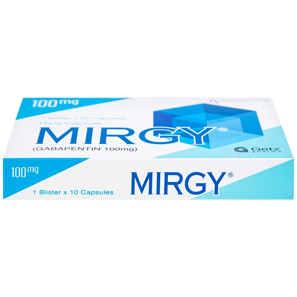 Hình ảnh Viên nang cứng Mirgy 100mg Getz điều trị đau thần kinh, động kinh (1 vỉ x 10 viên)