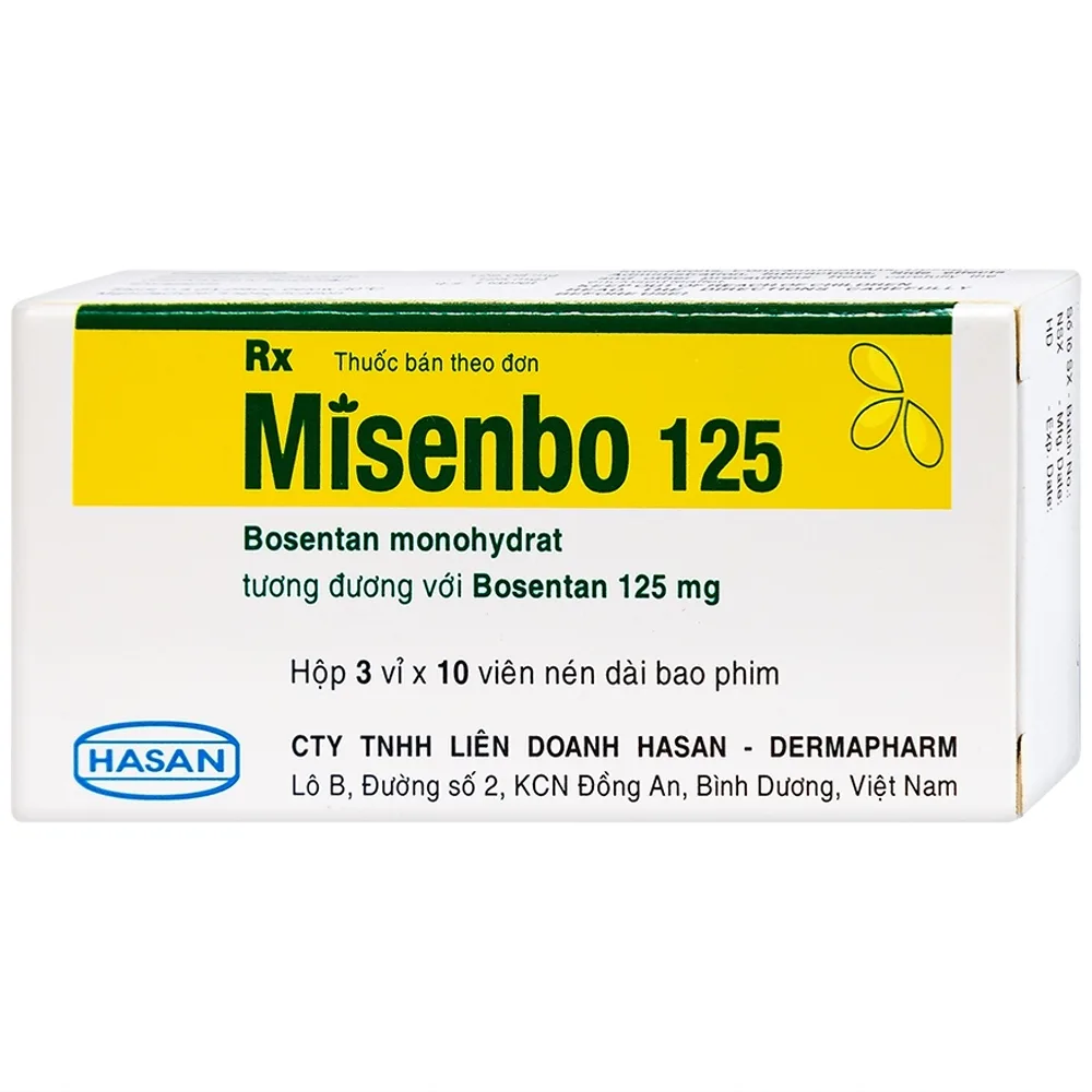 Hình ảnh Viên nén Misenbo 125 Hasan điều trị tăng huyết áp (3 vỉ x 10 viên)
