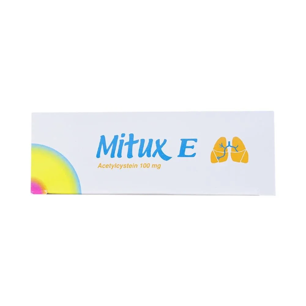 Hình ảnh Thuốc bột uống Mitux E 100mg DHG Pharma làm loãng chất nhầy (24 gói x 1,5g)