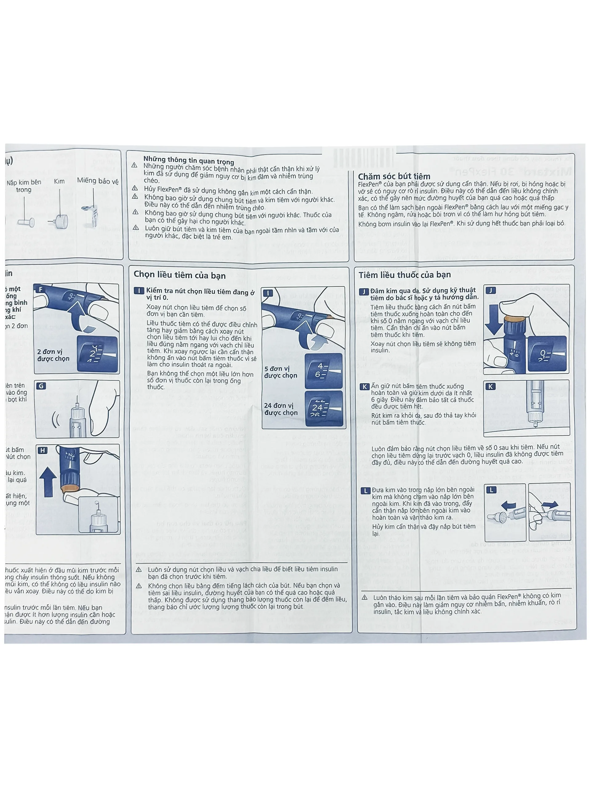 Hình ảnh Bút tiêm Mixtard 30 Flexpen 100 IU/ml Novo Nordisk điều trị bệnh đái tháo đường (5 cây x 3ml)