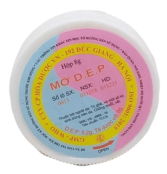 Hình ảnh Thuốc mỡ D.E.P Hóa Dược điều trị ghẻ ngứa, ký sinh trùng trên da (8g)