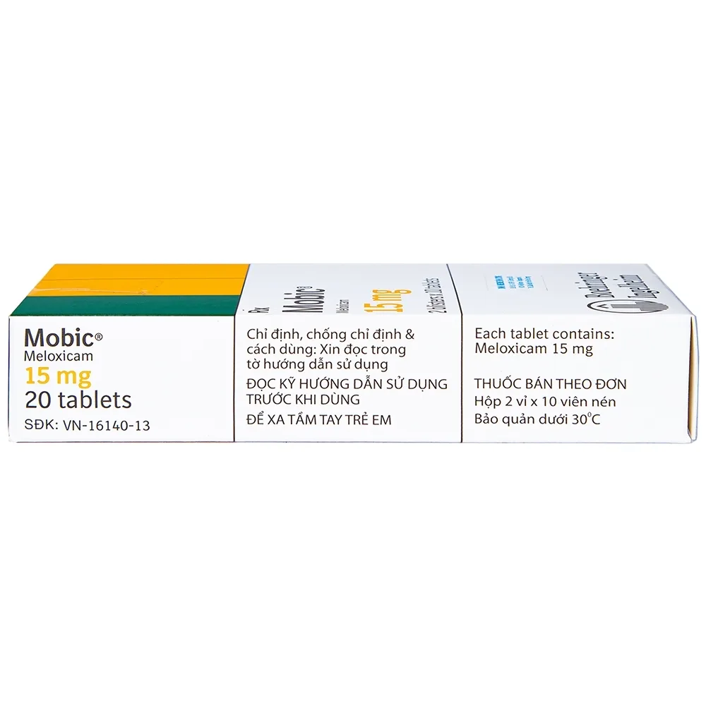 Hình ảnh Thuốc Mobic 15mg Boehringer điều trị viêm xương khớp (2 vỉ x 10 viên)