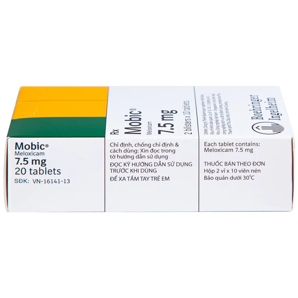 Hình ảnh Thuốc Mobic 7.5mg Boehringer điều trị viêm xương khớp (2 vỉ x 10 viên)