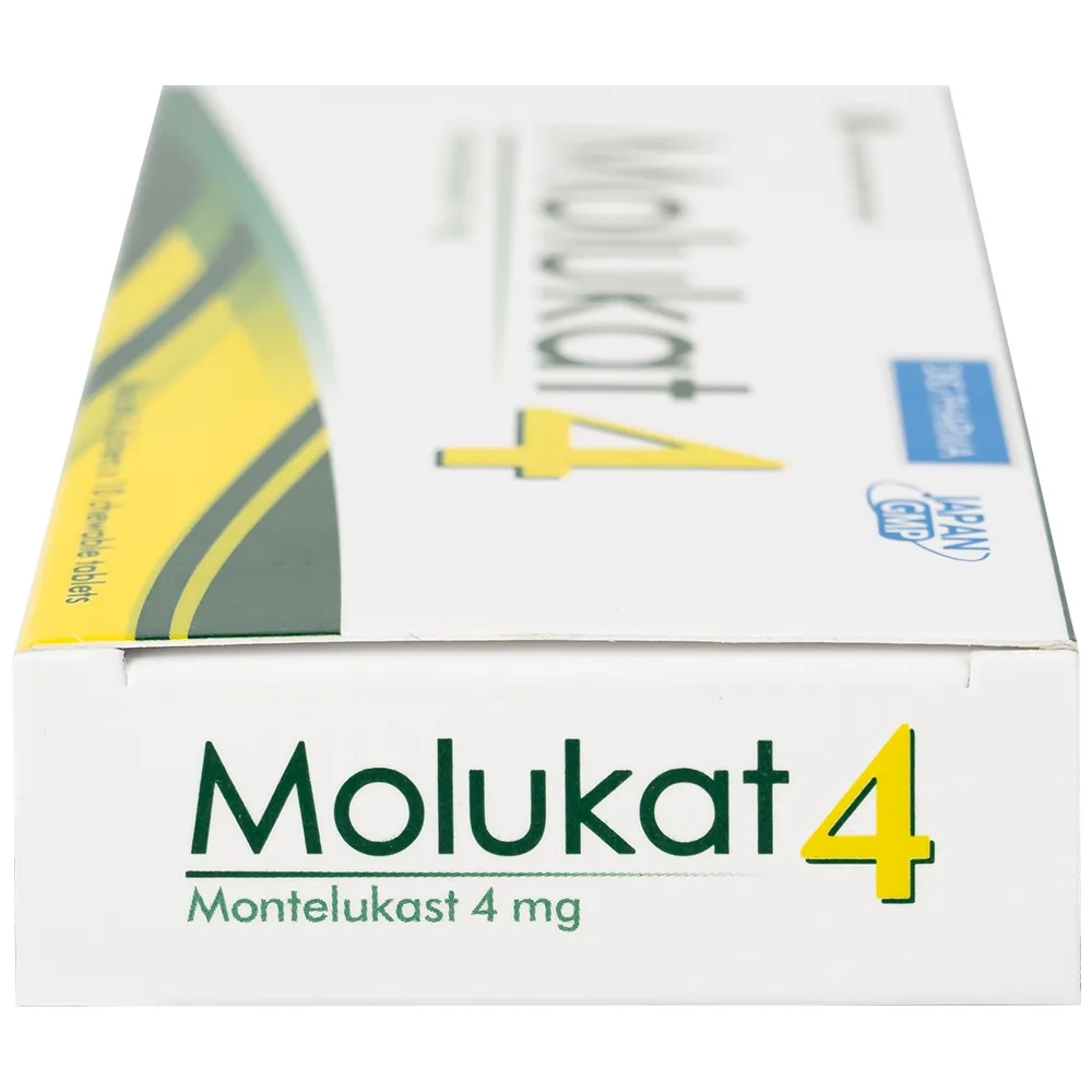 Hình ảnh Thuốc Molukat 4Mg Dhg phòng và điều trị hen suyễn mức nhẹ đến trung bình (3 vỉ x 10 viên)