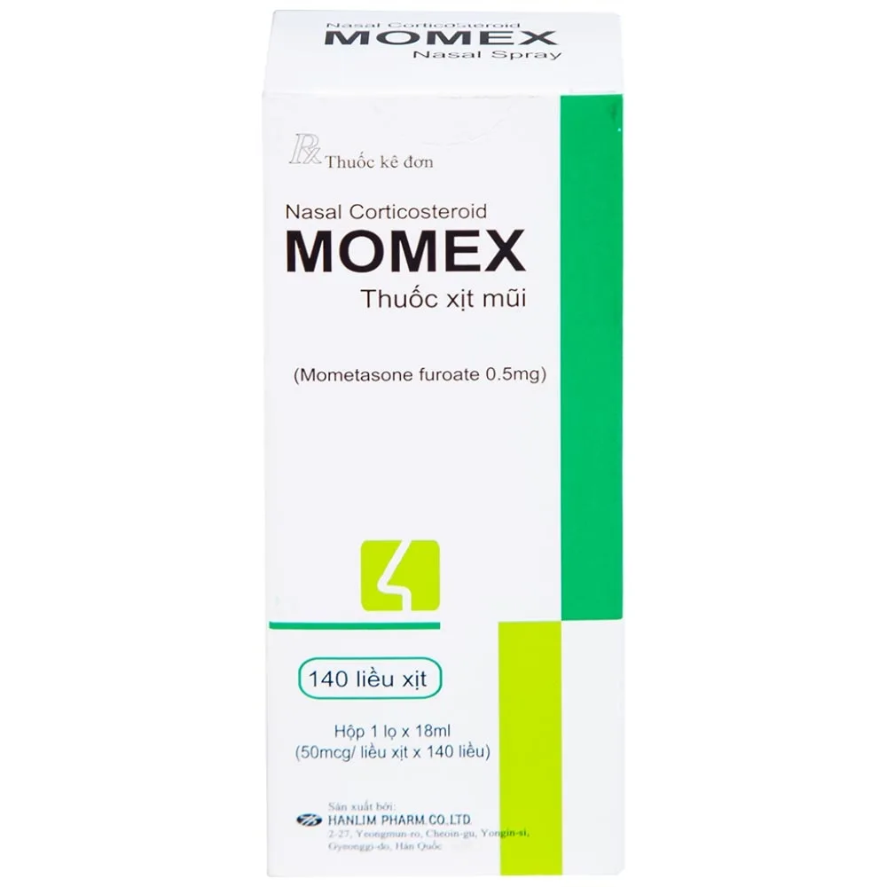 Hình ảnh Hỗn dịch xịt mũi Momex Nasal Spray Hanlim điều trị viêm mũi theo mùa (18ml)