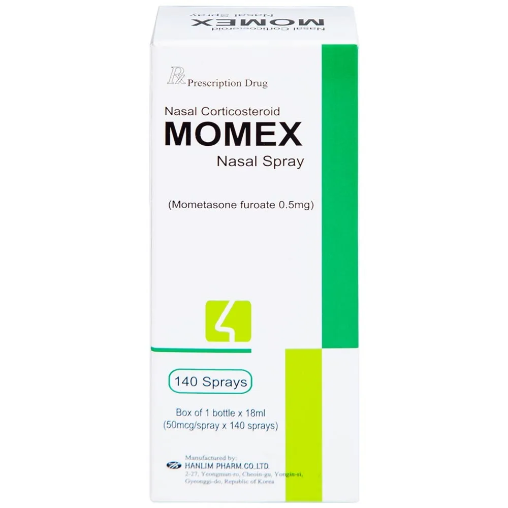 Hình ảnh Hỗn dịch xịt mũi Momex Nasal Spray Hanlim điều trị viêm mũi theo mùa (18ml)