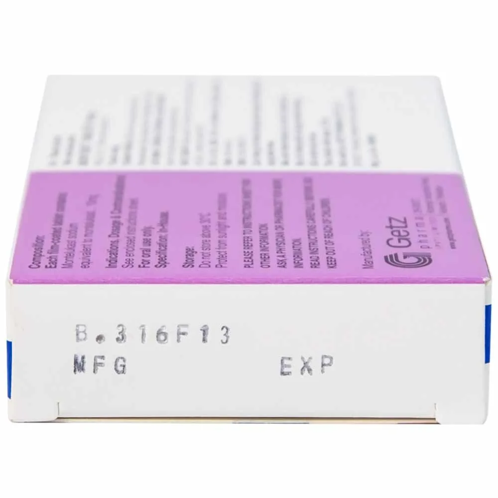 Hình ảnh Viên nén Montiget 10mg Getz phòng và điều trị suyễn mạn tính (2 vỉ x 7 viên)