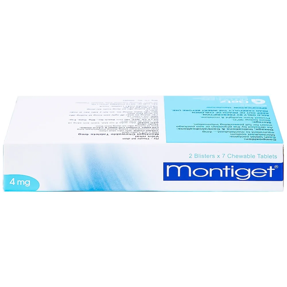 Hình ảnh Thuốc Montiget 4mg Getz điều trị hen phế quản mạn tính (2 vỉ x 7 viên)