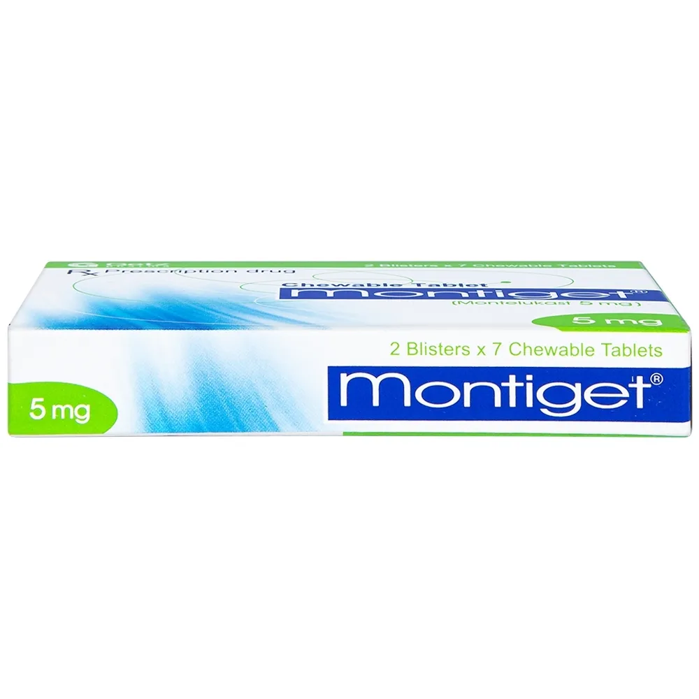Hình ảnh Thuốc Montiget 5mg Getz phòng và điều trị hen phế quản mãn tính (2 vỉ x 7 viên)