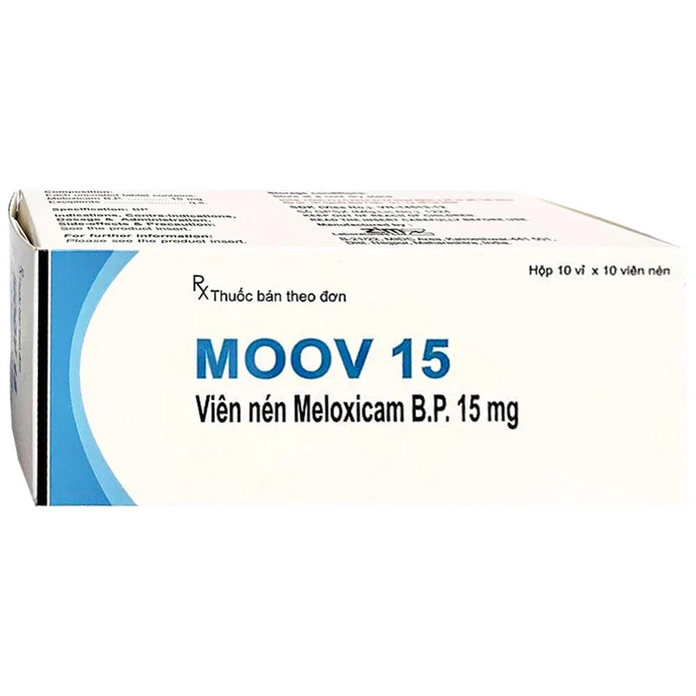 Hình ảnh Thuốc Moov 15mg Zim điều triệu chứng của bệnh viêm khớp dạng thấp (10 vỉ x 10 viên)