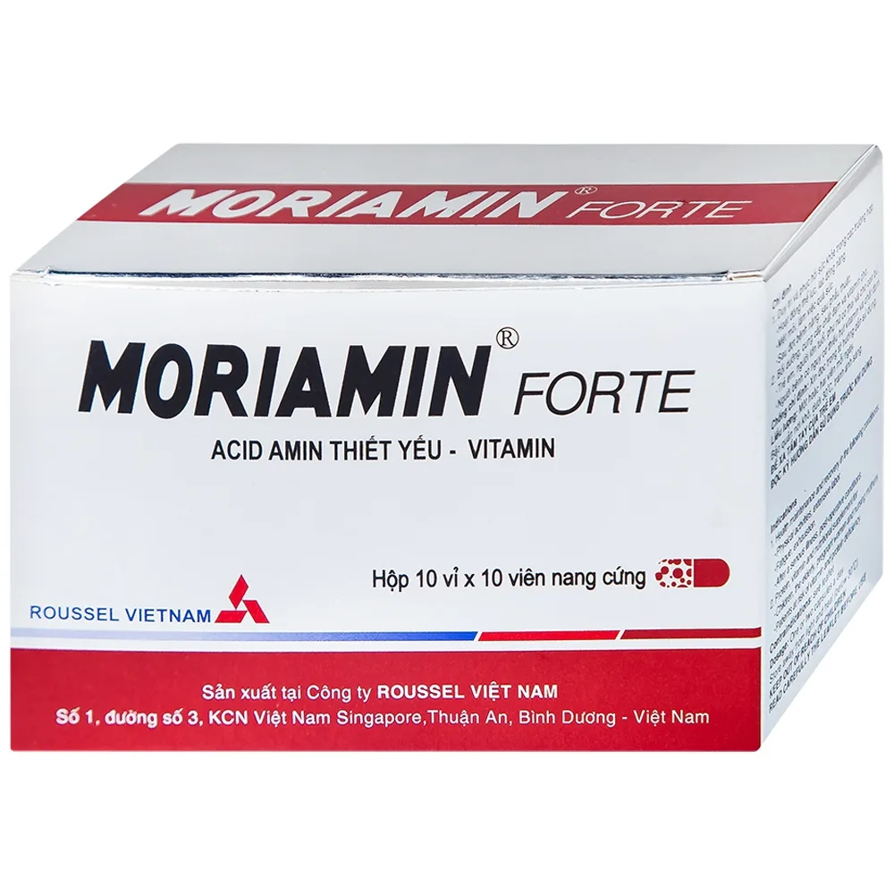 Hình ảnh Viên nang cứng Moriamin Forte Roussel hỗ trợ duy trì và phục hồi sức khỏe (10 vỉ x 10 viên)